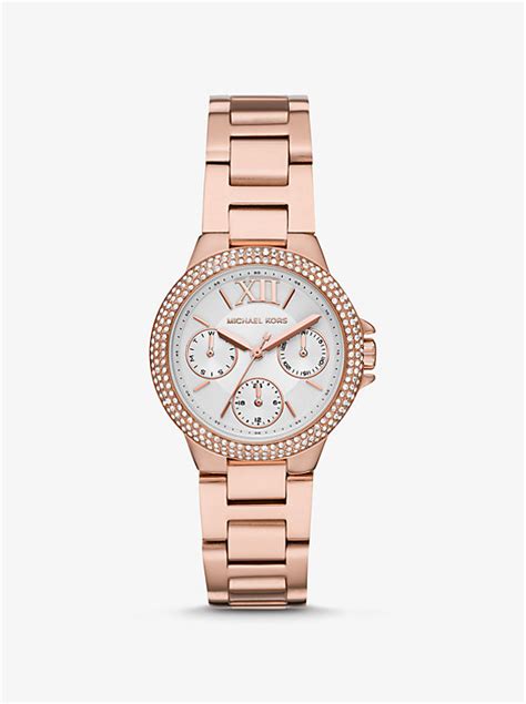 michael kors mini camille pavé rose gold-tone watch|Mini Camille Pavé Rose Gold.